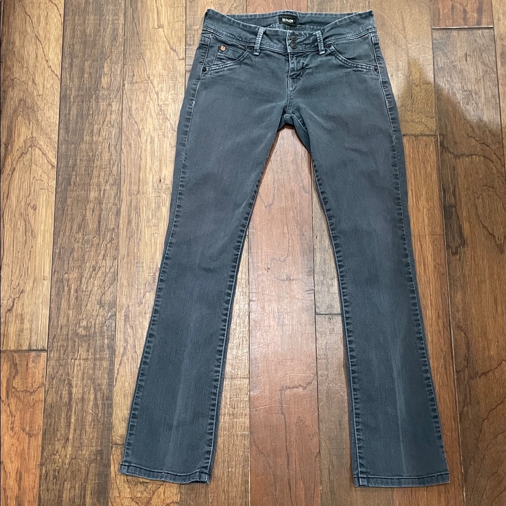 Hudson Beth Baby Boot Cut Gray Jeans Flap Pocket Low Rise - size 25